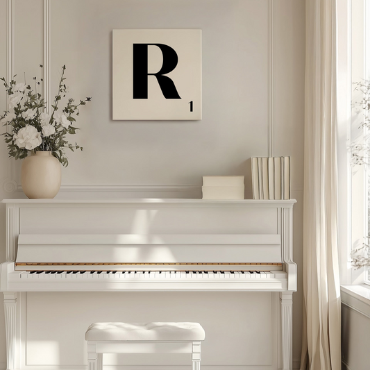 Personlig bokstavstavla – Creme