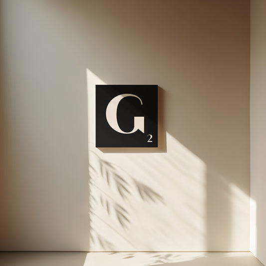 Personlig bokstavstavla – Svart