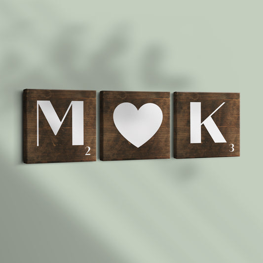 Personlig bokstavstavla – Trä