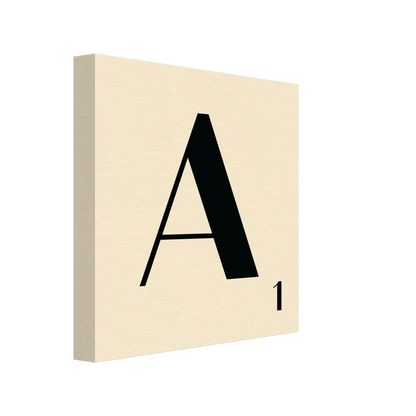 Personlig bokstavstavla – Creme