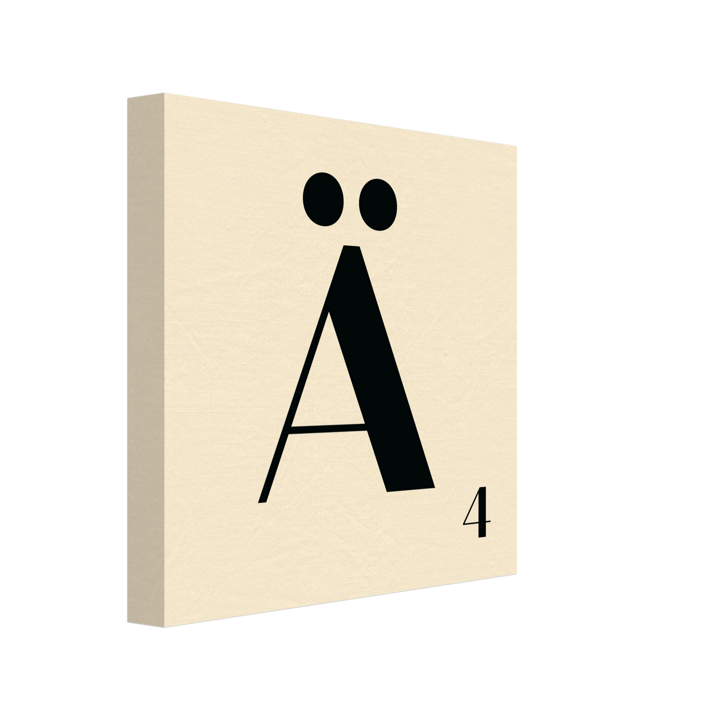 Personlig bokstavstavla – Creme