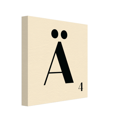 Personlig bokstavstavla – Creme