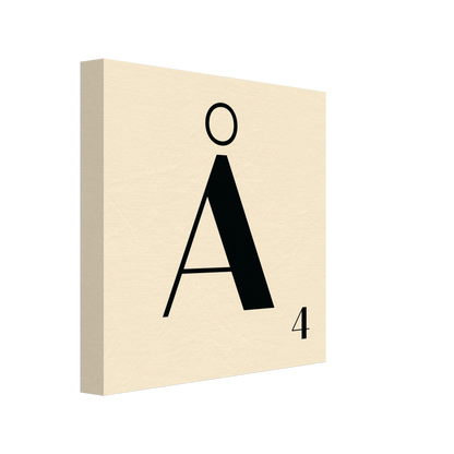 Personlig bokstavstavla – Creme