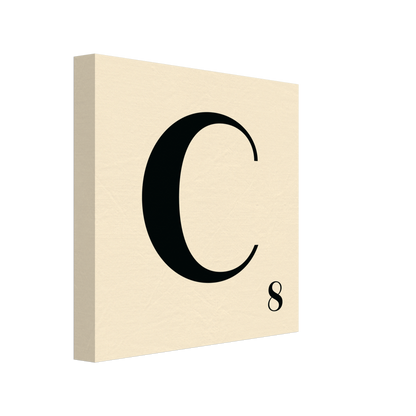 Personlig bokstavstavla – Creme