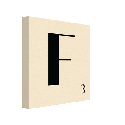 Personlig bokstavstavla – Creme