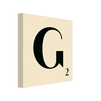 Personlig bokstavstavla – Creme