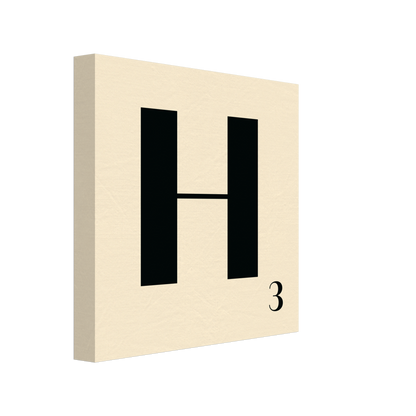 Personlig bokstavstavla – Creme