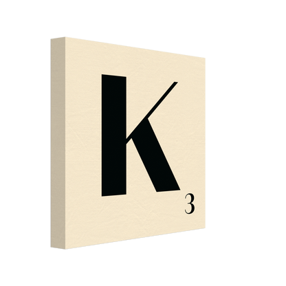 Personlig bokstavstavla – Creme