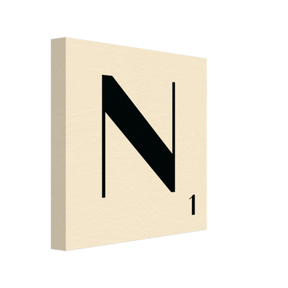 Personlig bokstavstavla – Creme