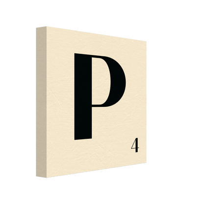 Personlig bokstavstavla – Creme