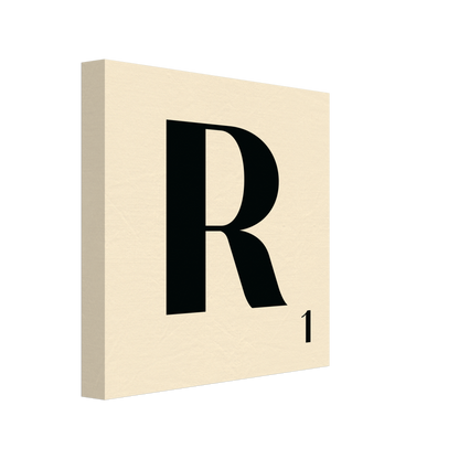 Personlig bokstavstavla – Creme