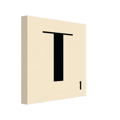 Personlig bokstavstavla – Creme