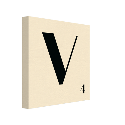 Personlig bokstavstavla – Creme