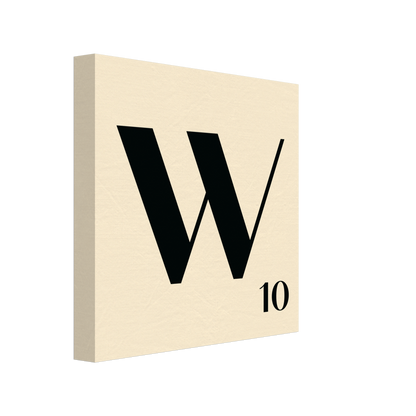 Personlig bokstavstavla – Creme