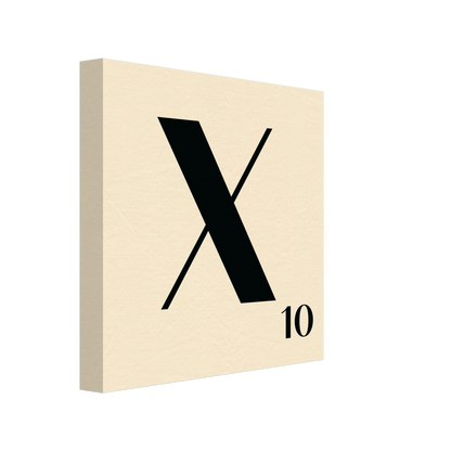 Personlig bokstavstavla – Creme