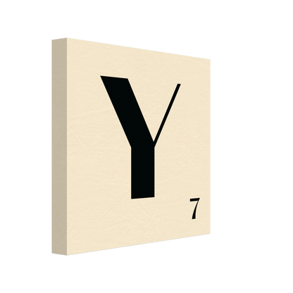 Personlig bokstavstavla – Creme