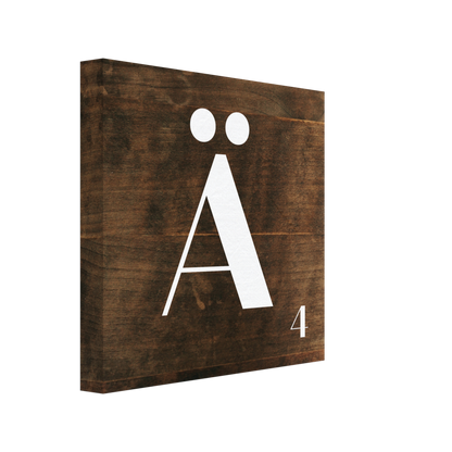 Personlig bokstavstavla – Trä