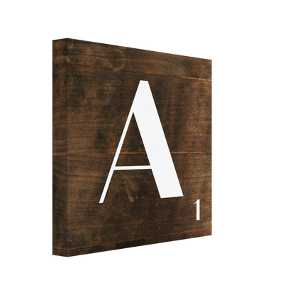 Personlig bokstavstavla – Trä