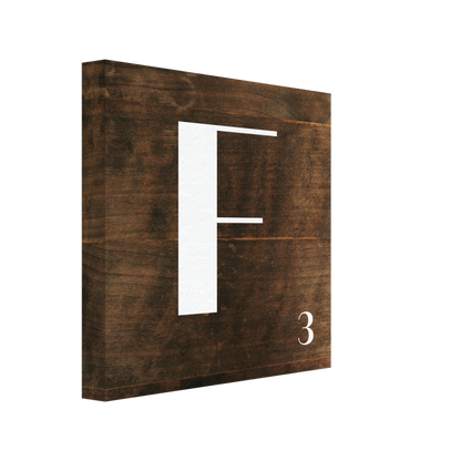 Personlig bokstavstavla – Trä