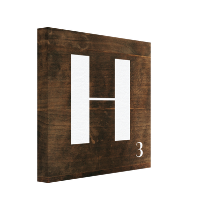 Personlig bokstavstavla – Trä