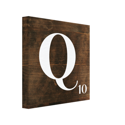 Personlig bokstavstavla – Trä