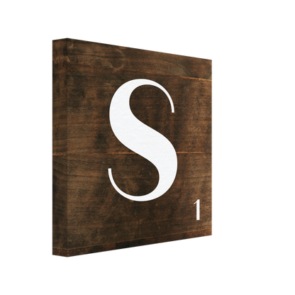 Personlig bokstavstavla – Trä