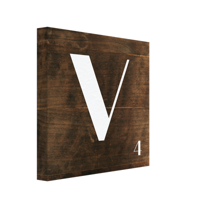 Personlig bokstavstavla – Trä