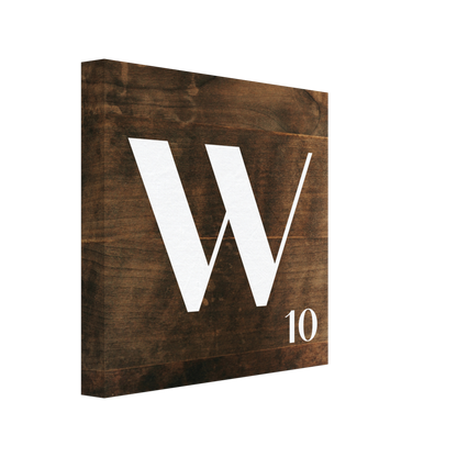 Personlig bokstavstavla – Trä