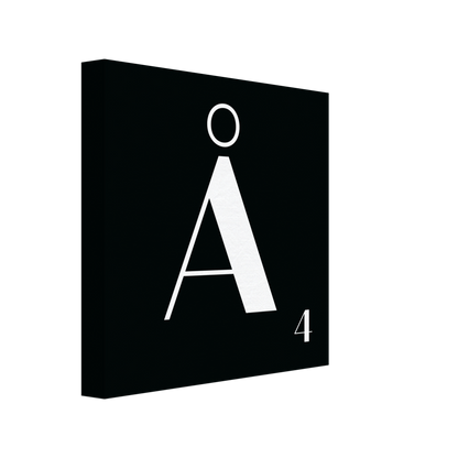 Personlig bokstavstavla – Svart