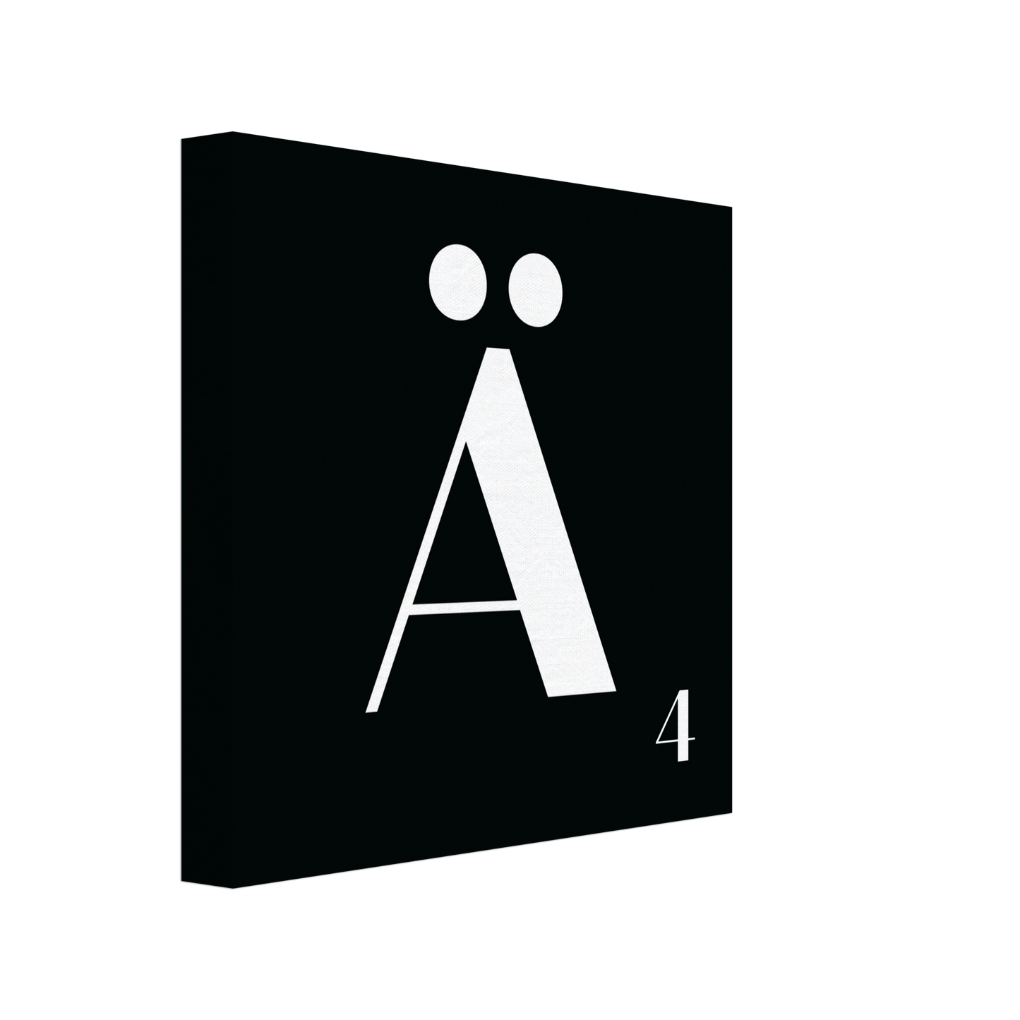 Personlig bokstavstavla – Svart