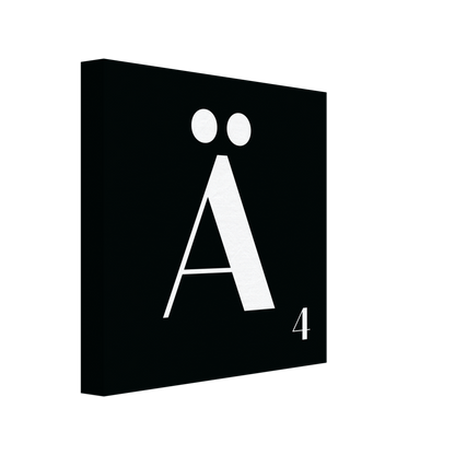 Personlig bokstavstavla – Svart