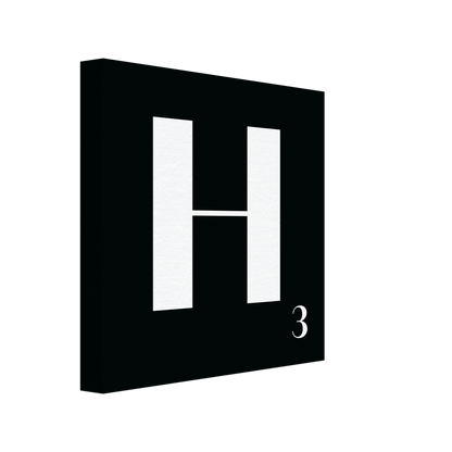 Personlig bokstavstavla – Svart