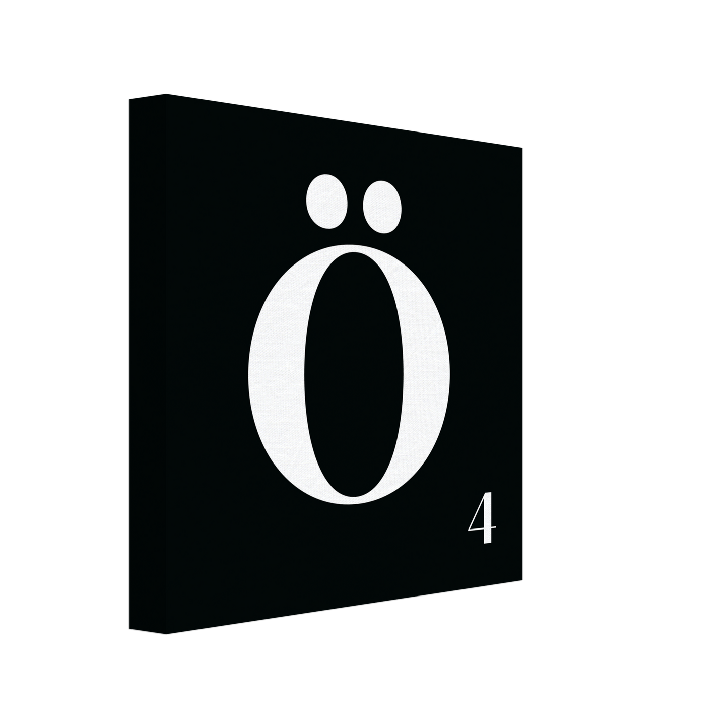 Personlig bokstavstavla – Svart