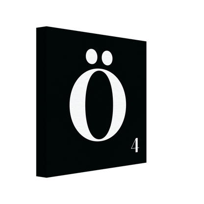 Personlig bokstavstavla – Svart