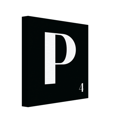 Personlig bokstavstavla – Svart