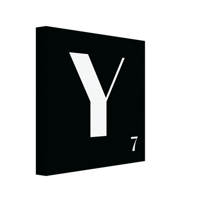 Personlig bokstavstavla – Svart